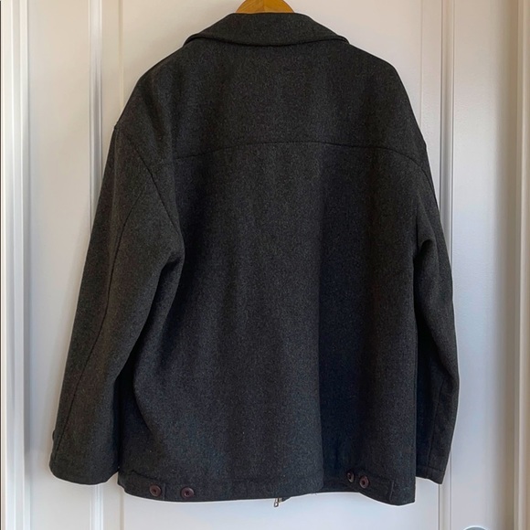 Abercrombie & Fitch wool-blend gray jacket - Picture 3 of 4